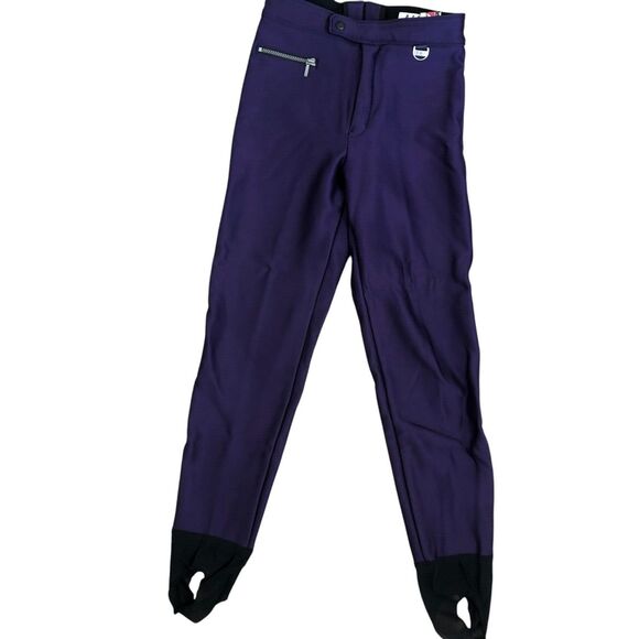 Schöller Pants - Schoeller Nils Classic Purple High Waist Fleece Lined Stirrup Ski Pants Sz 10R